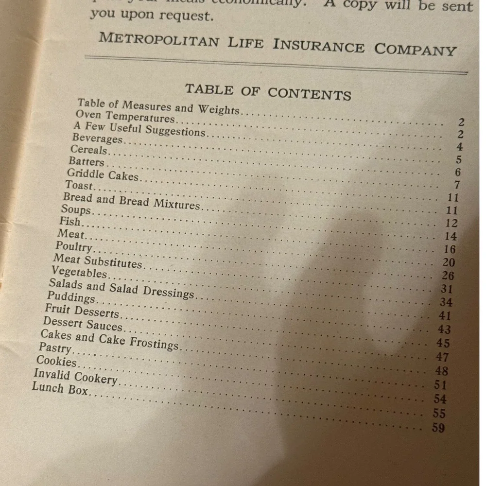 Metropolitan Life Cook Book Vintage Recipes Home‎ Cooking Collection